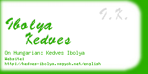 ibolya kedves business card